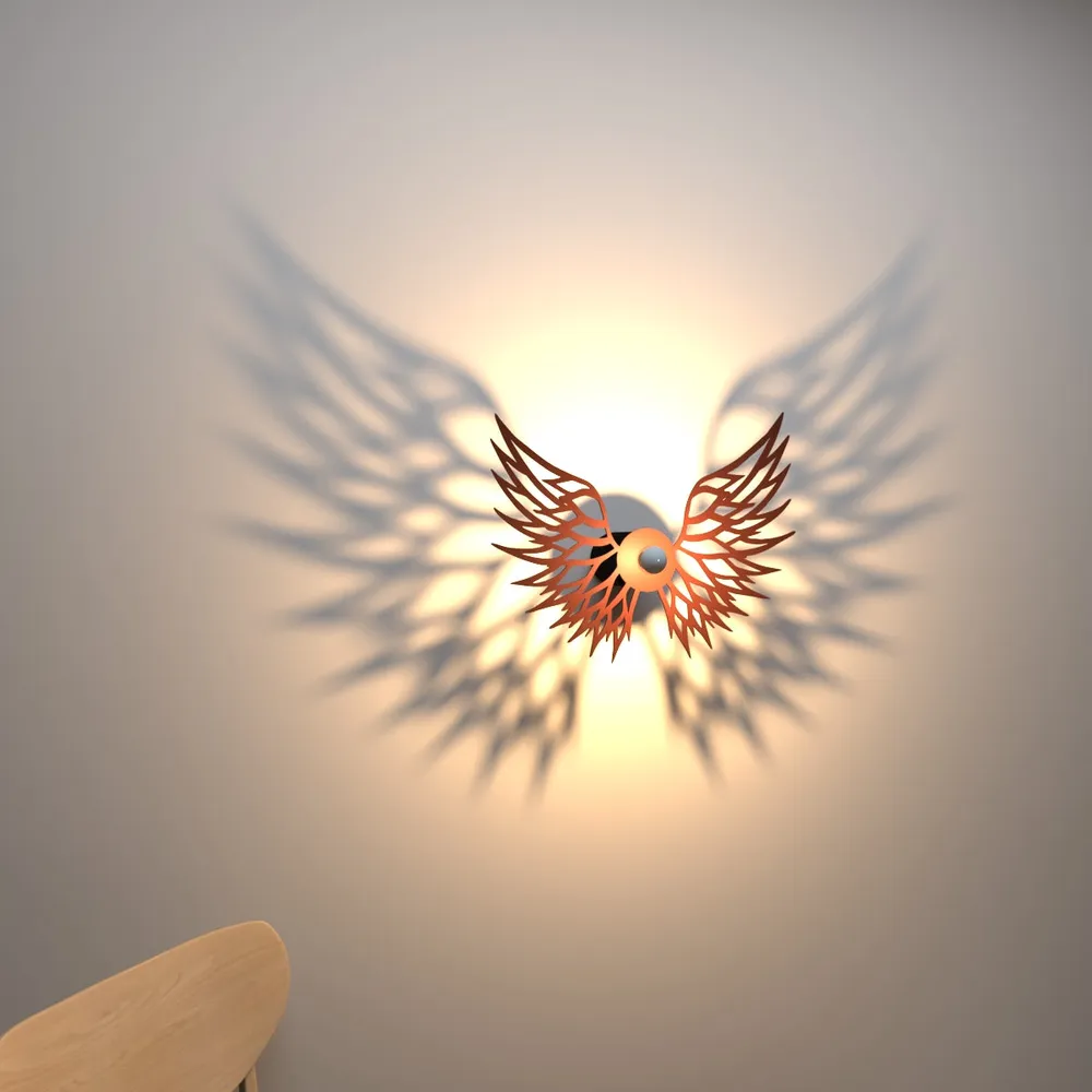 Beautiful Fly High Wings Shadow Lamp / Wooden Wall Art