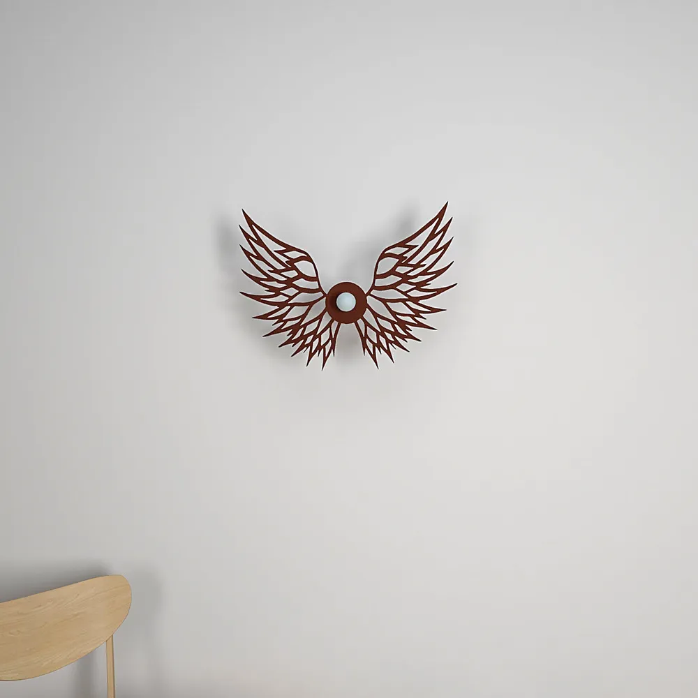 Beautiful Fly High Wings Shadow Lamp / Wooden Wall Art