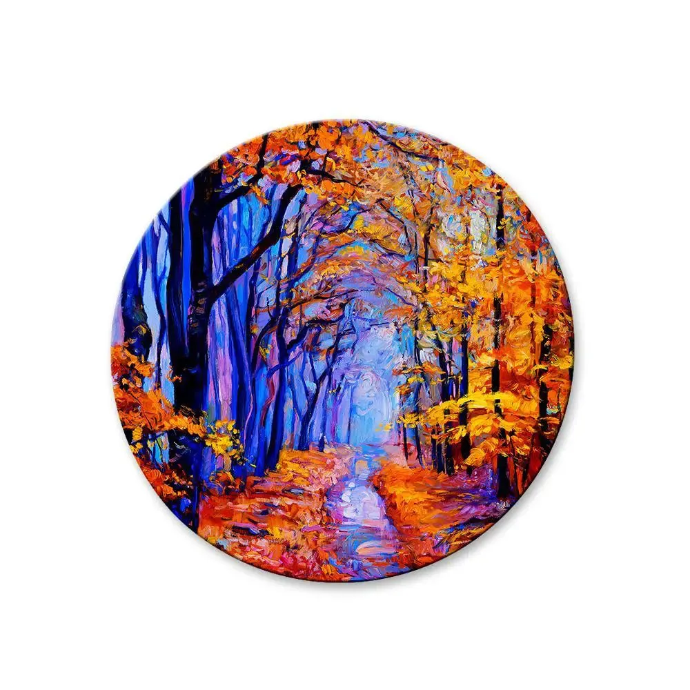 Beautiful Forest With Round Shape Canvas wall Painting