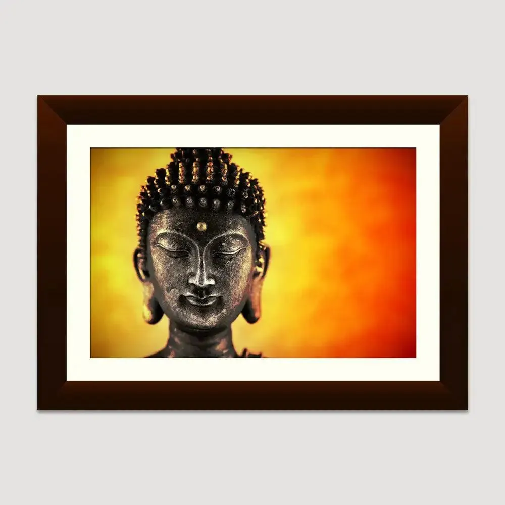 Beautiful Gautam Buddha Spiritual Framed Wall Painting