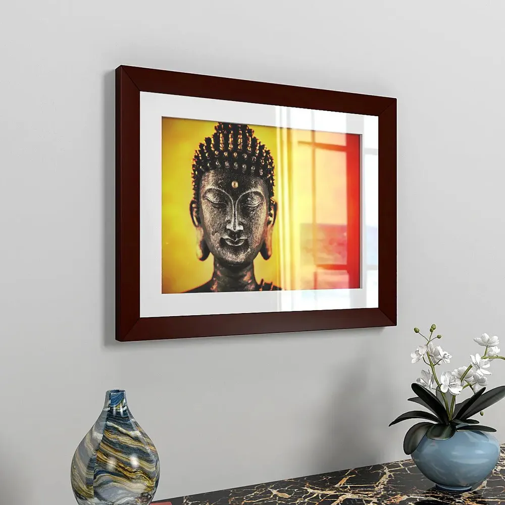 Beautiful Gautam Buddha Spiritual Framed Wall Painting