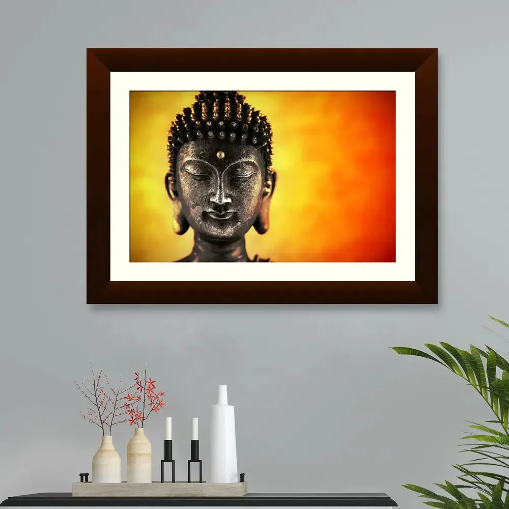 Beautiful Gautam Buddha Wall Painting &amp; Spiritual Wall Art Framed