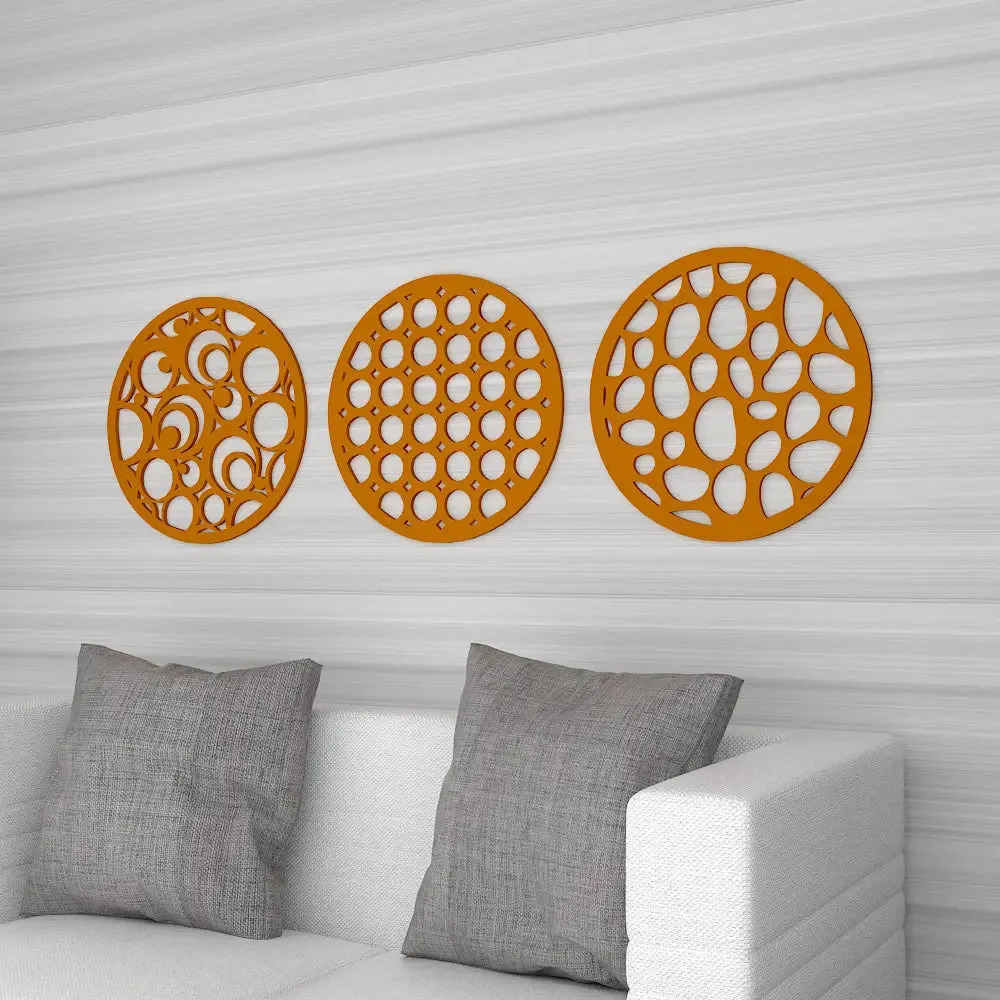 Beautiful Geometric Coaster Trivets Design Wooden Wall Hanging, Medium(29 inch X 9 inch)