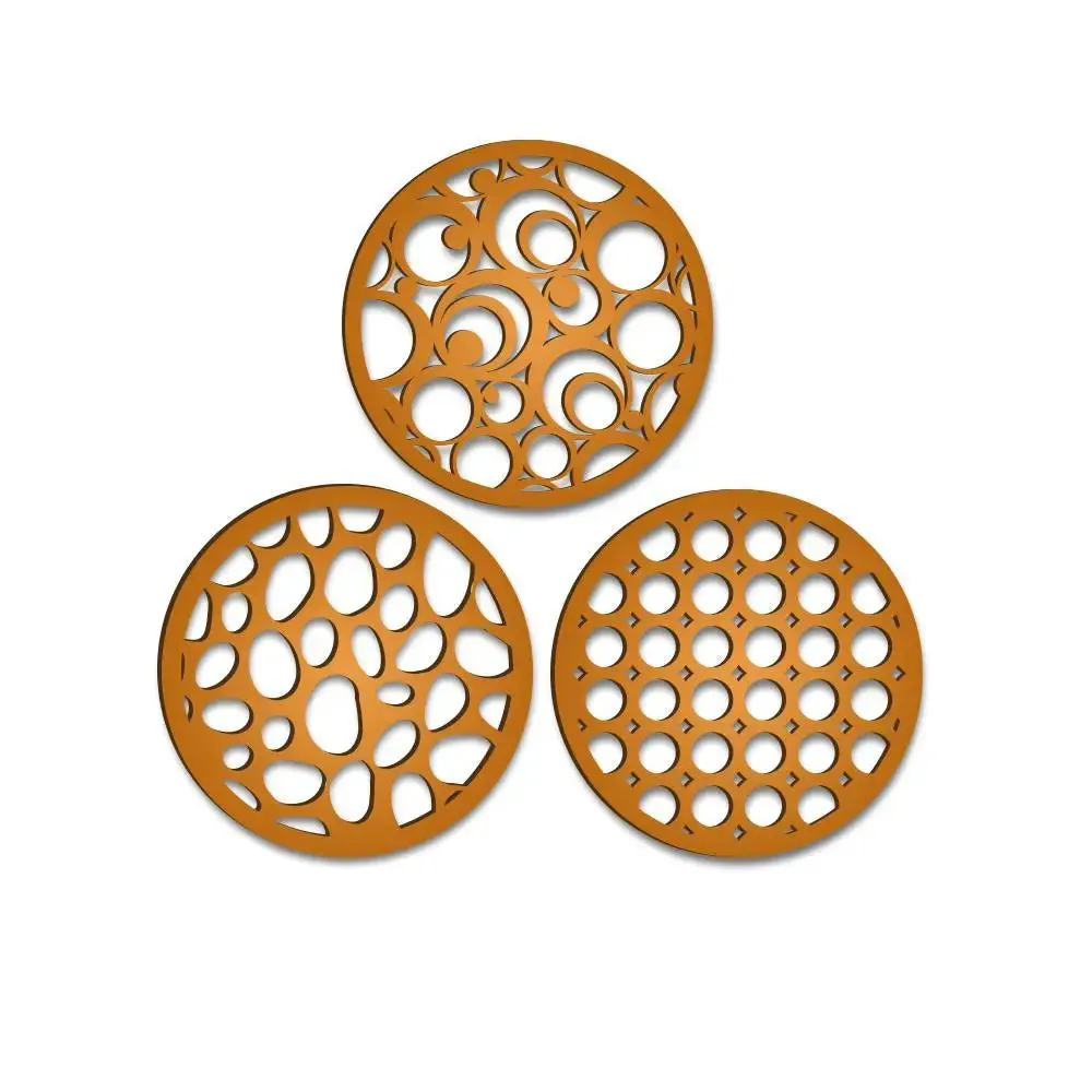 Beautiful Geometric Coaster Trivets Design Wooden Wall Hanging, Medium(29 inch X 9 inch)