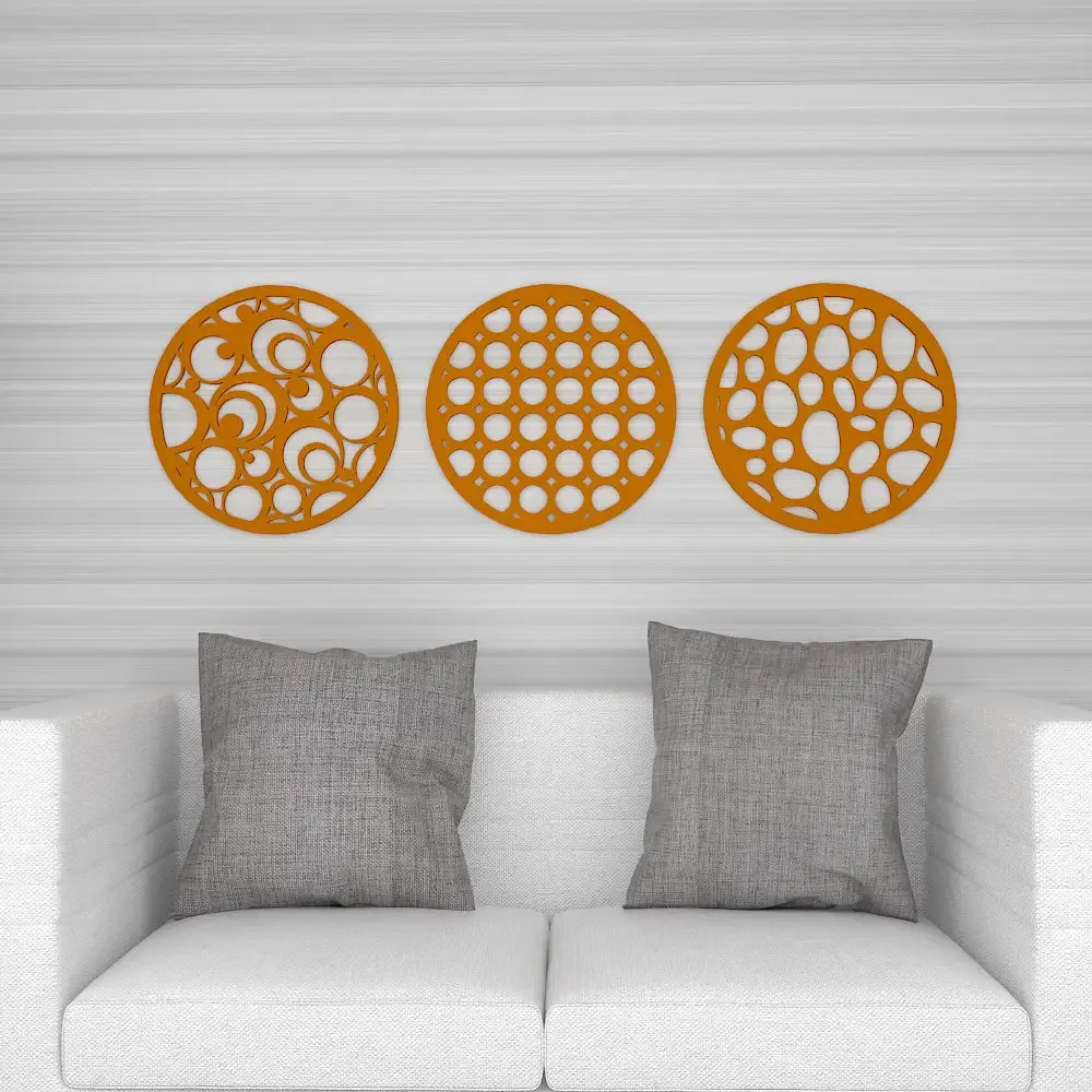 Beautiful Geometric Coaster Trivets Design Wooden Wall Hanging, Medium(29 inch X 9 inch)