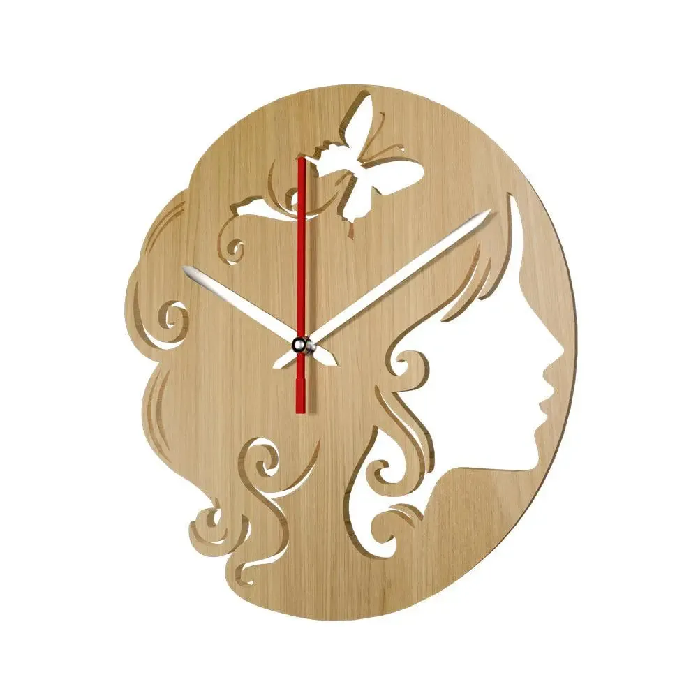 Beautiful Girl face Designer Wooden Wall Clock
