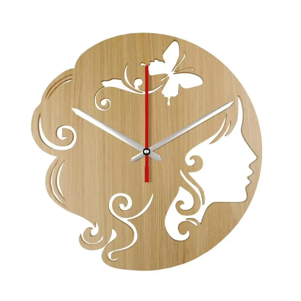 Beautiful Girl face Designer Wooden Wall Clock