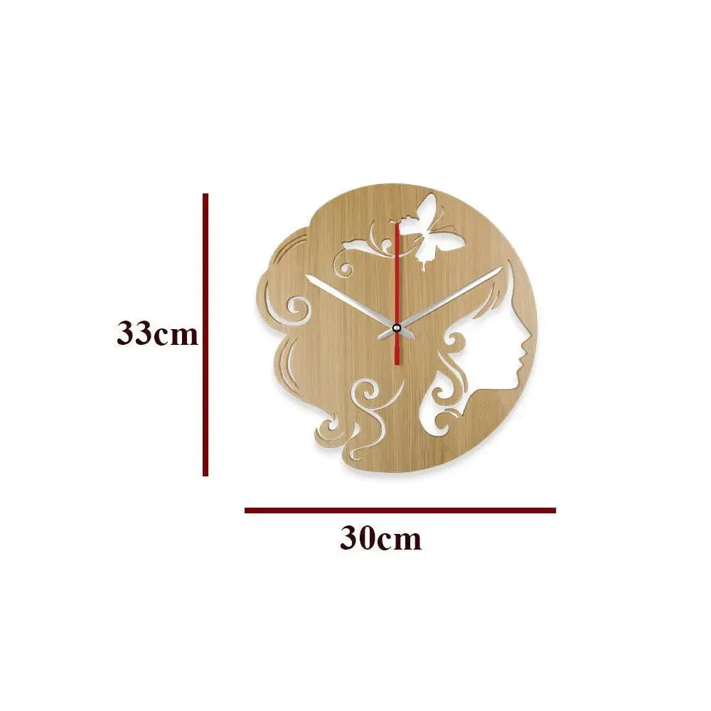 Beautiful Girl face Designer Wooden Wall Clock