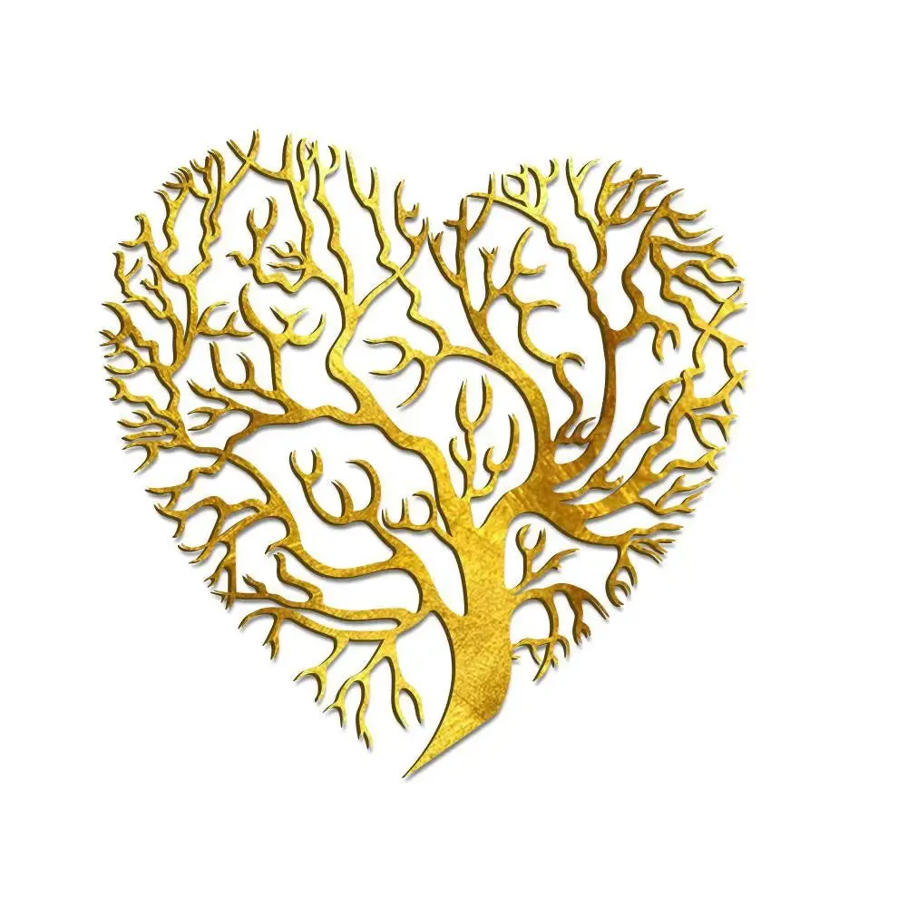 Beautiful Heart Shape Tree Design Wooden Wall Hanging, Living Room Wooden Wall Decoration Medium(18 inch X 18inch)