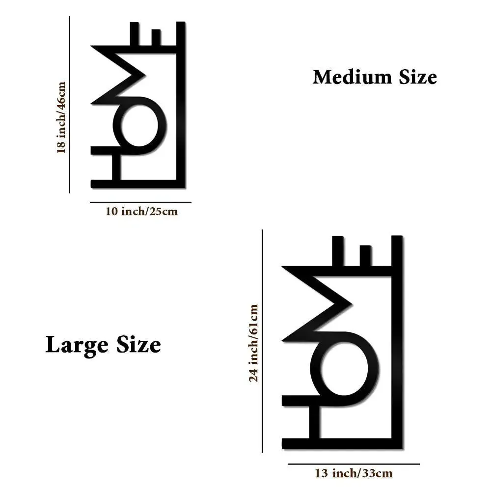 Beautiful Home Text Design Wooden Wall Hanging,Living Room Wooden Wall Decoration Medium(18 inch X 10 inch)