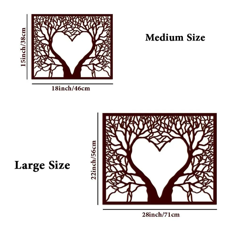 Beautiful in Heart Shape Wooden Wall Hanging, Living Room Wooden Wall Decoration Medium(15 inch X 18inch)