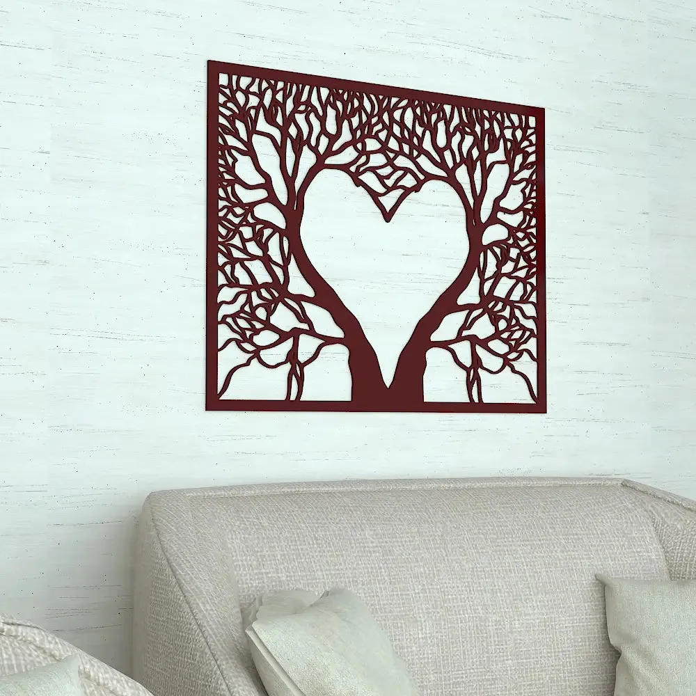 Beautiful in Heart Shape Wooden Wall Hanging, Living Room Wooden Wall Decoration Medium(15 inch X 18inch)