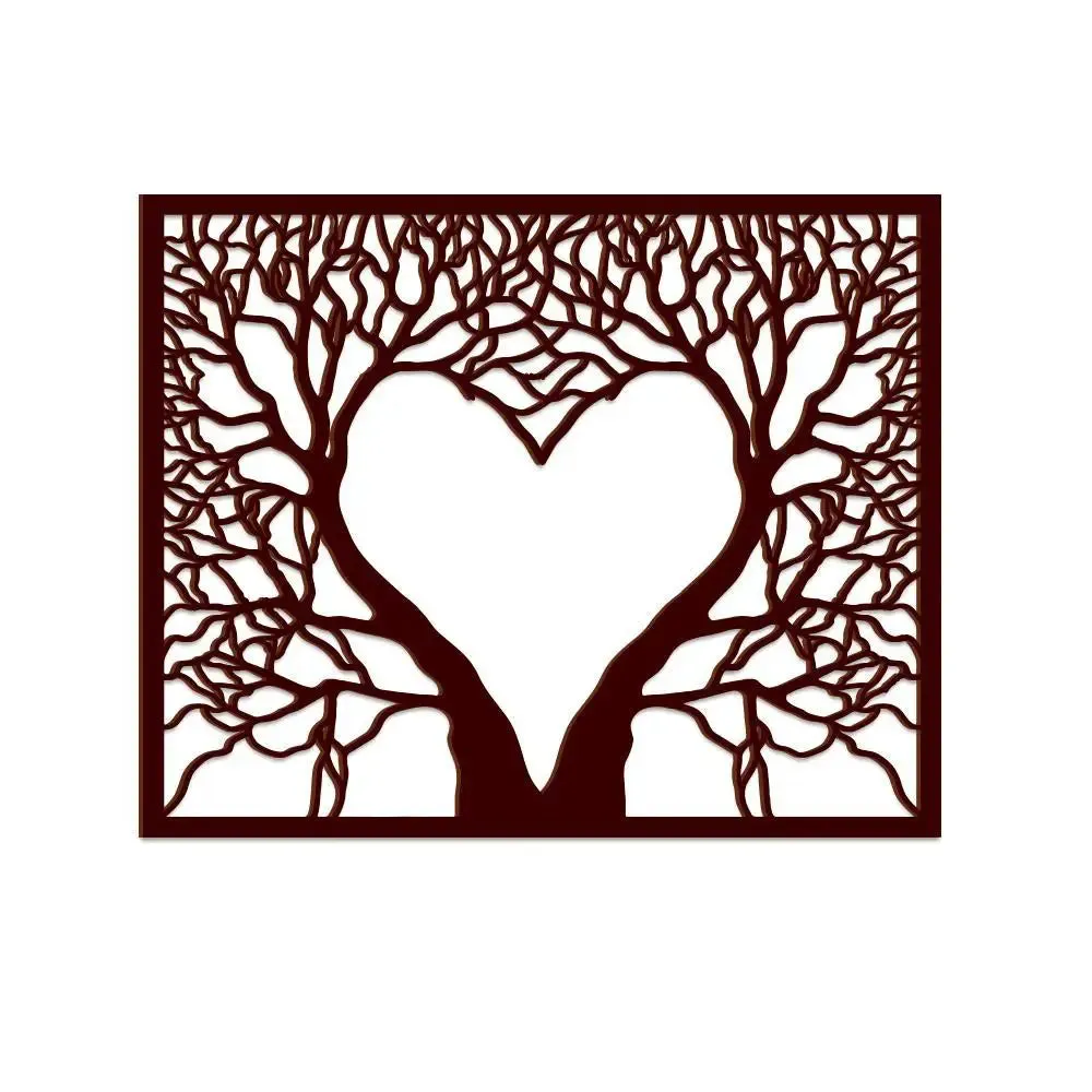 Beautiful in Heart Shape Wooden Wall Hanging, Living Room Wooden Wall Decoration Medium(15 inch X 18inch)