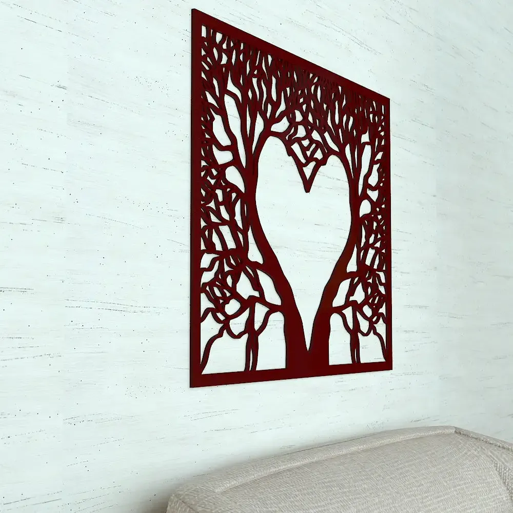 Beautiful in Heart Shape Wooden Wall Hanging, Living Room Wooden Wall Decoration Medium(15 inch X 18inch)