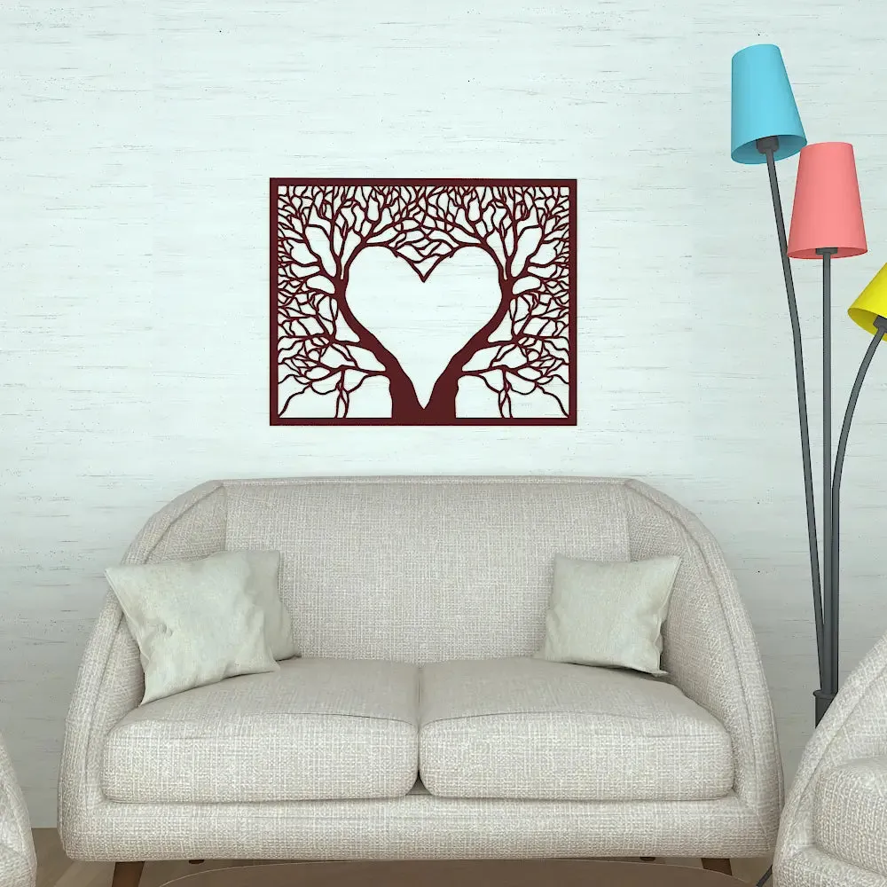 Beautiful in Heart Shape Wooden Wall Hanging, Living Room Wooden Wall Decoration Medium(15 inch X 18inch)
