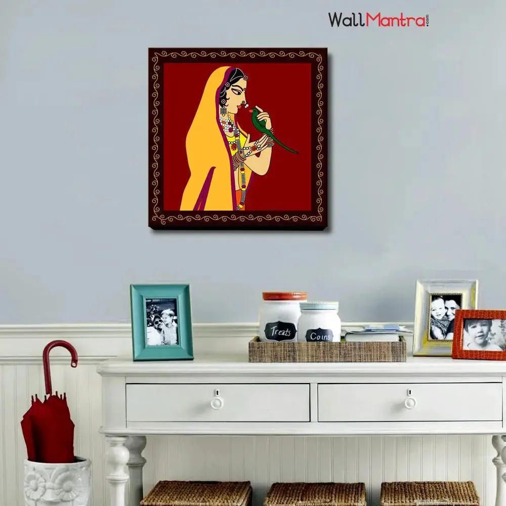 Beautiful Lady Colourful DIY(Do-It-Yourself)/ Paint by numbers canvas painting kit