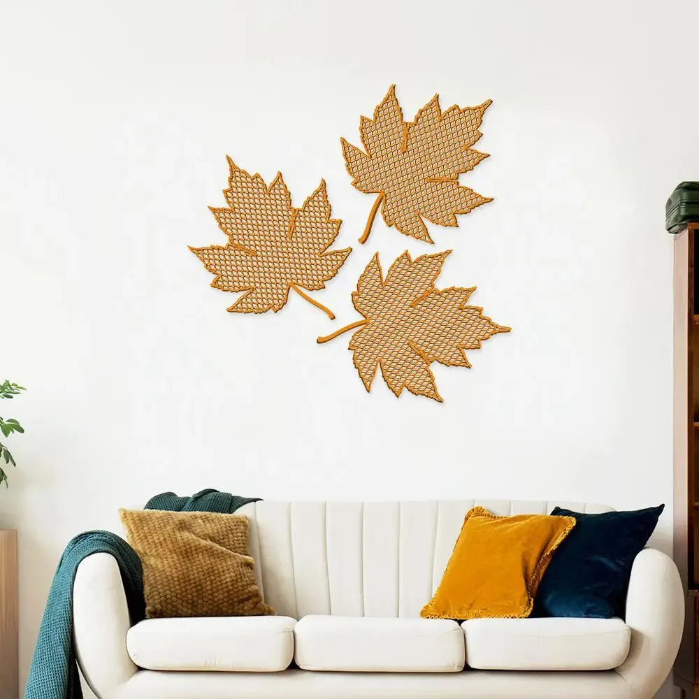 Beautiful leaf skeleton Design Wooden Wall Hanging Medium(16inch X 17 inch)