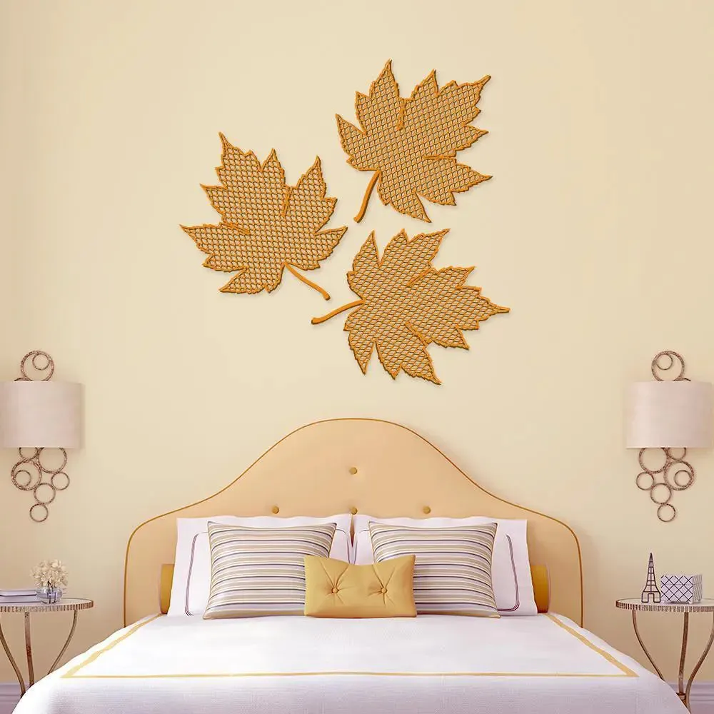 Beautiful leaf skeleton Design Wooden Wall Hanging Medium(16inch X 17 inch)