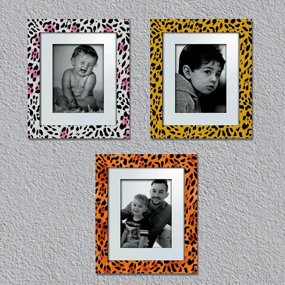 Beautiful Leopard Pattern Canvas Printed Frame Set of 3