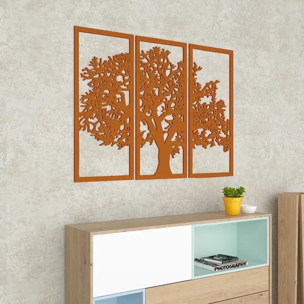 Beautiful Light Brown Color Tree Design Wooden Wall Hanging Medium(18 inch X 26 inch)