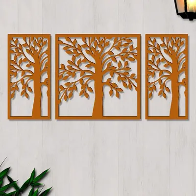 Beautiful Light Brown color Tree Design Wooden Wall Hanging,