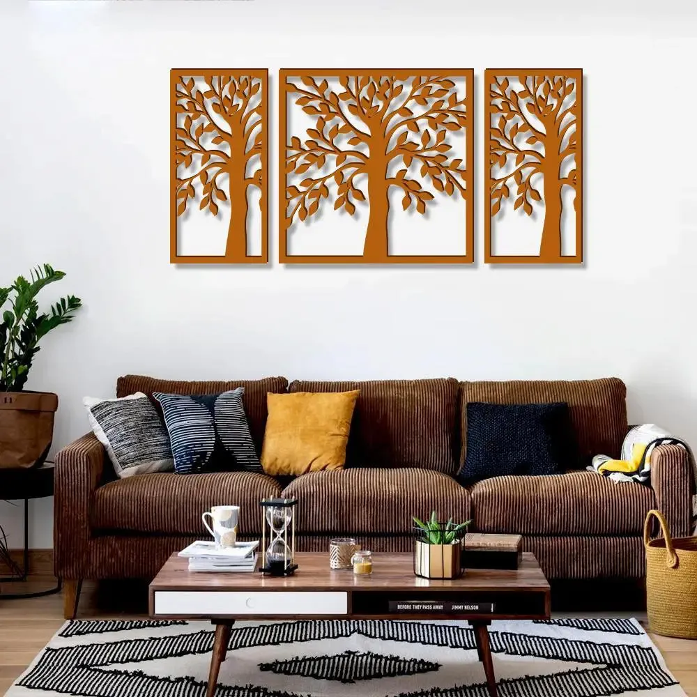Beautiful Light Brown color Tree Design Wooden Wall Hanging, Medium(18 inch X 40 inch)