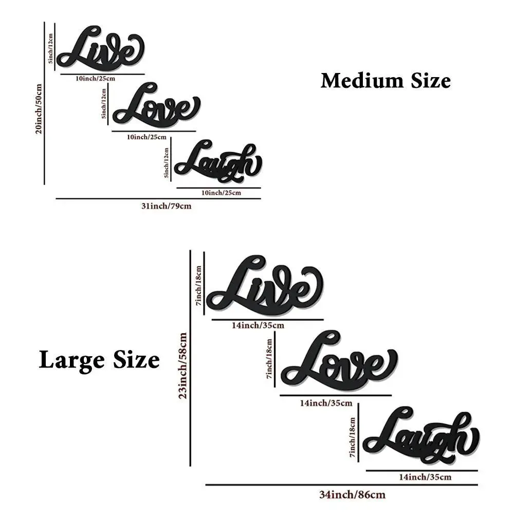 Beautiful Live, Love, Laugh, Design Wooden Wall Hanging Medium(20 inch X 31 inch)
