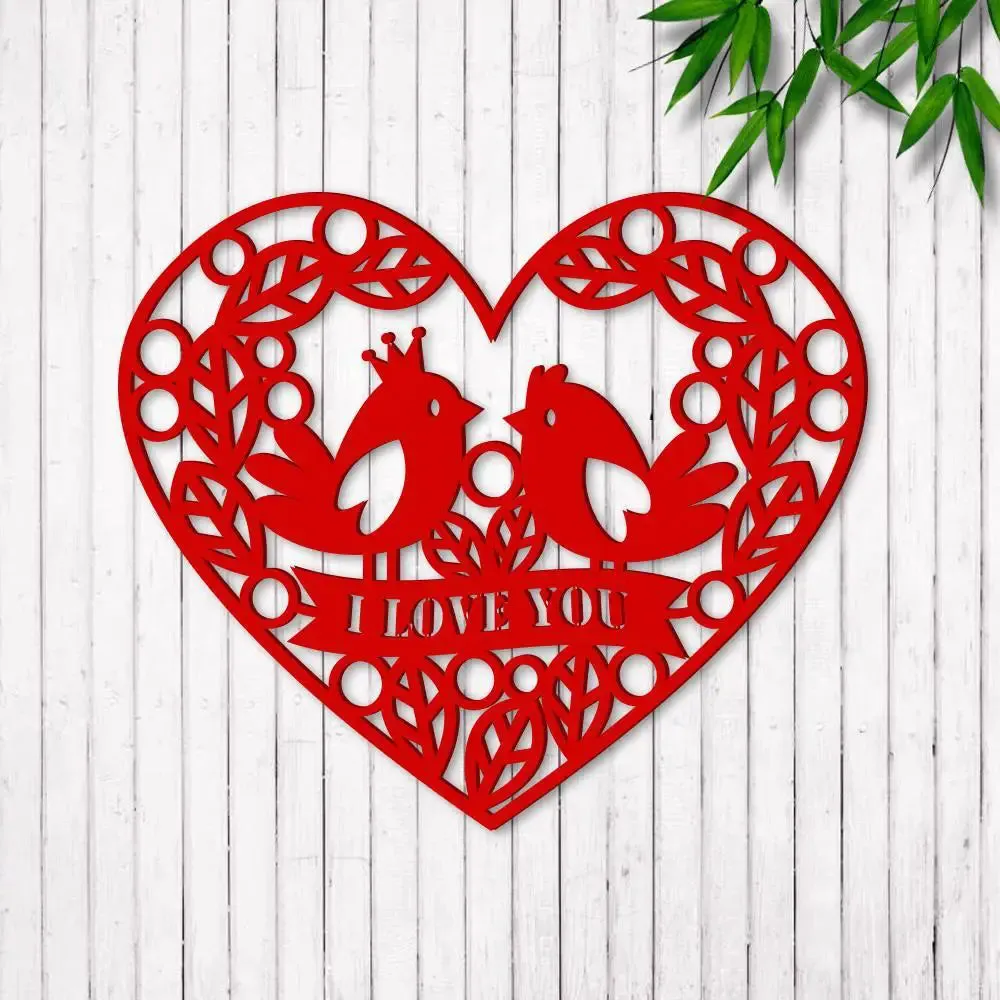 Beautiful love Birds Design Wooden Wall Hanging,  Living Room Wooden Wall Decoration Medium(12 inch X 14 inch)