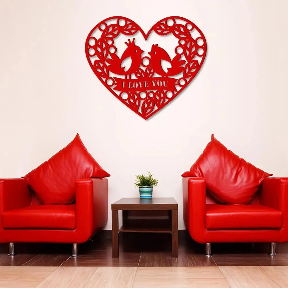 Beautiful love Birds Design Wooden Wall Hanging,  Living Room Wooden Wall Decoration Medium(12 inch X 14 inch)