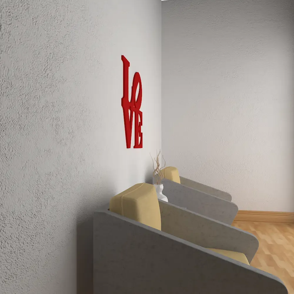 Beautiful Love Design Wooden Wall Hanging,  Living Room Wooden Wall Decoration Medium(12 inch X 12 inch)