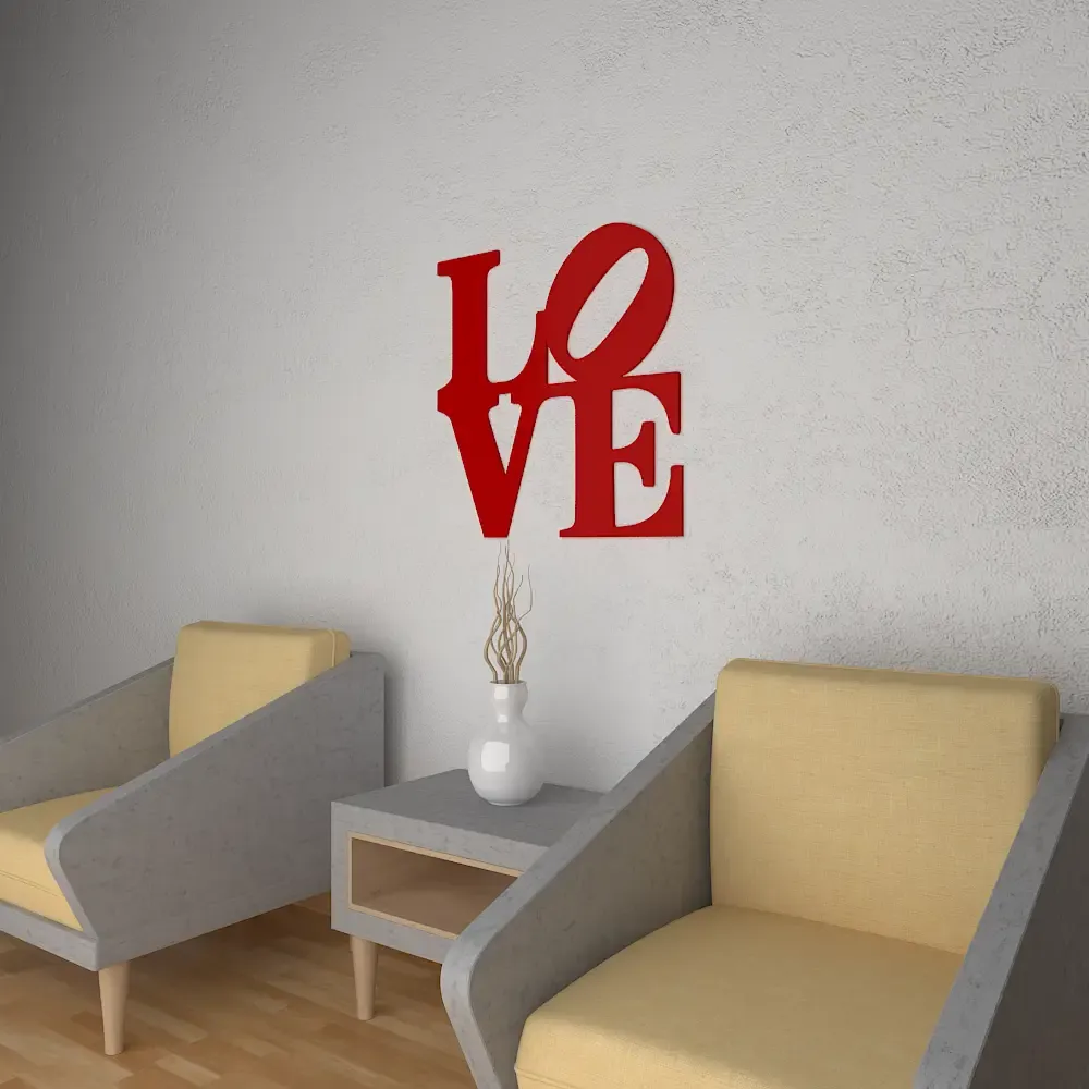 Beautiful Love Design Wooden Wall Hanging,  Living Room Wooden Wall Decoration Medium(12 inch X 12 inch)
