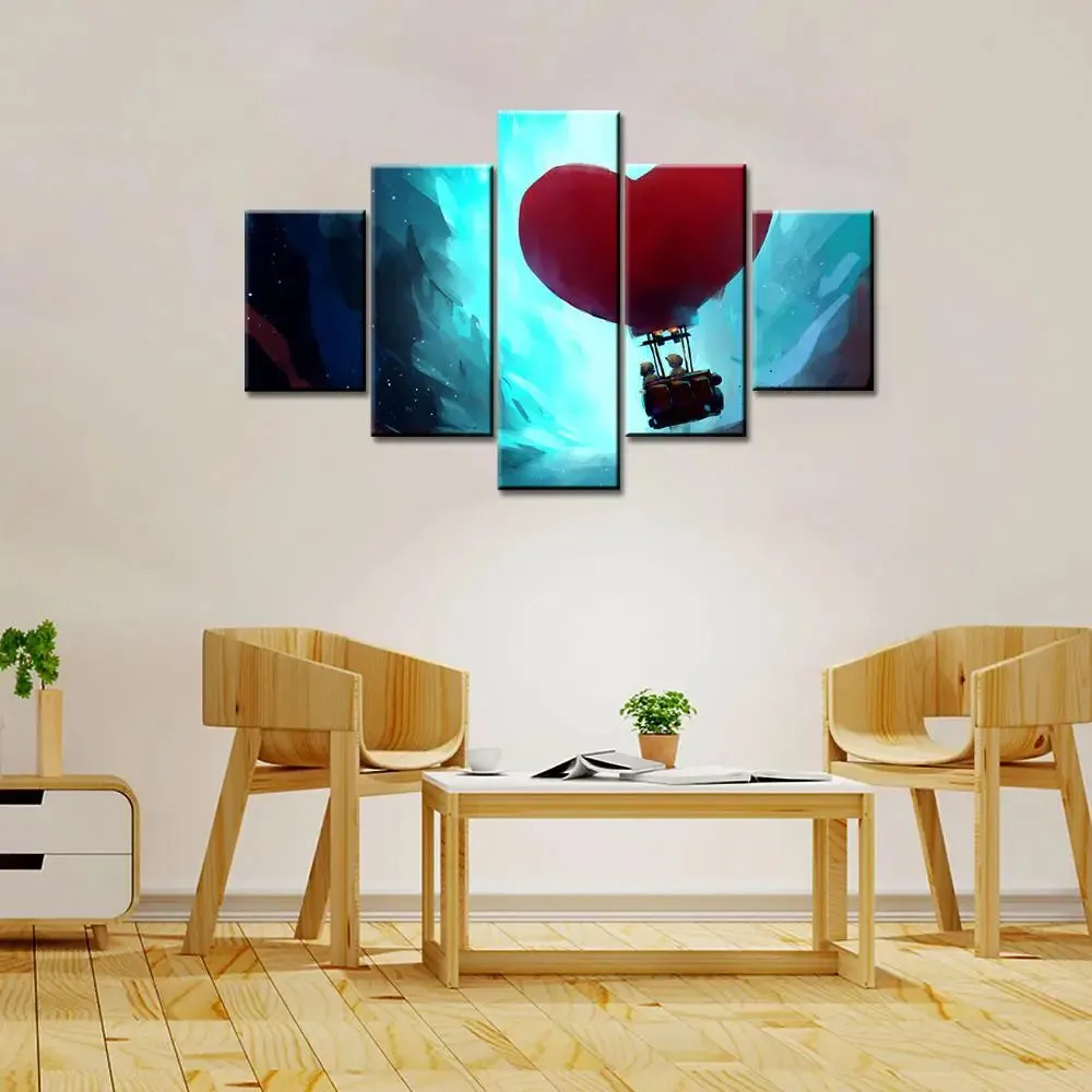 Beautiful Love heart Wall Painting On Canvas