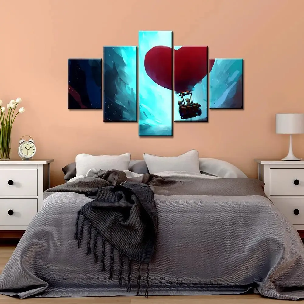 Beautiful Love heart Wall Painting On Canvas