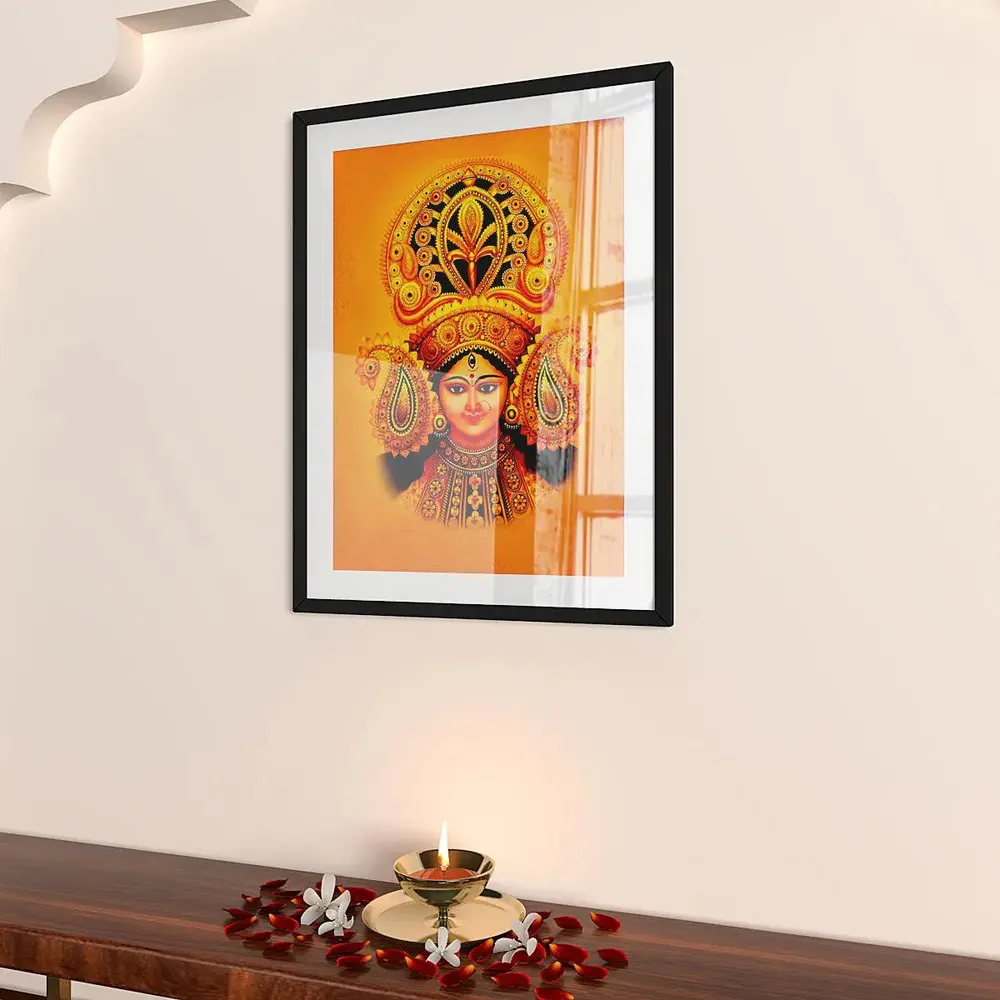 Beautiful Maa Durga  Framed Wall Painting A4