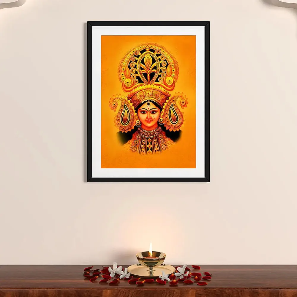 Beautiful Maa Durga  Framed Wall Painting A4