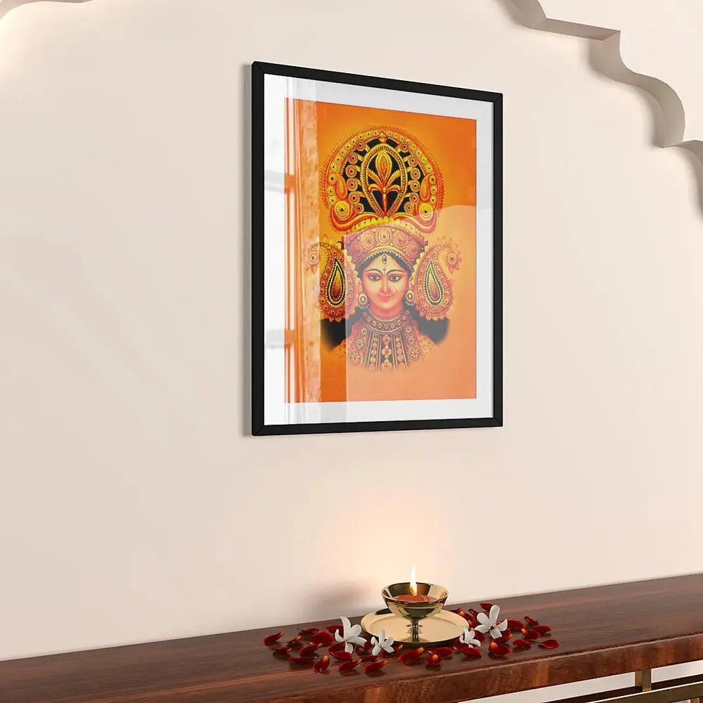 Beautiful Maa Durga  Framed Wall Painting A4