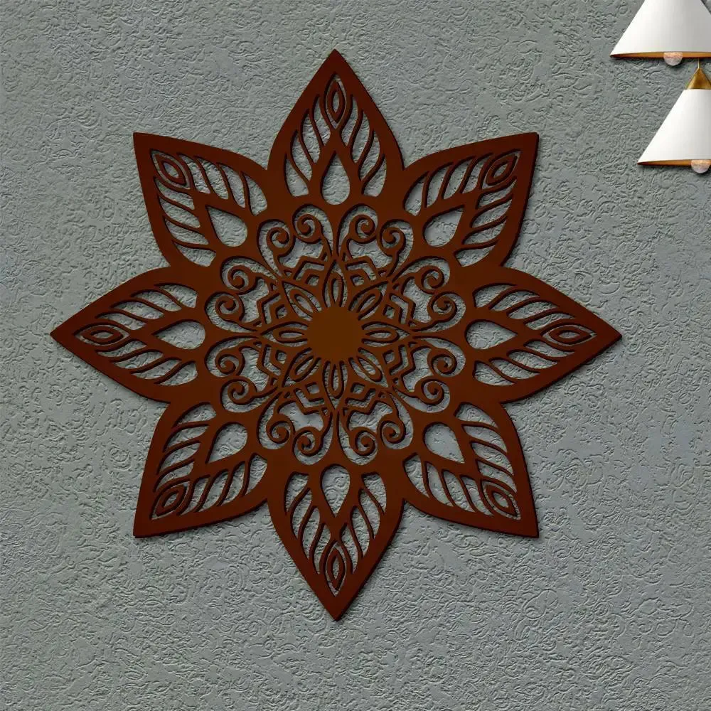 Beautiful Mandla Design Wooden Wall Hanging, Wooden Wall Decoration Medium(18 inch X 18inch)