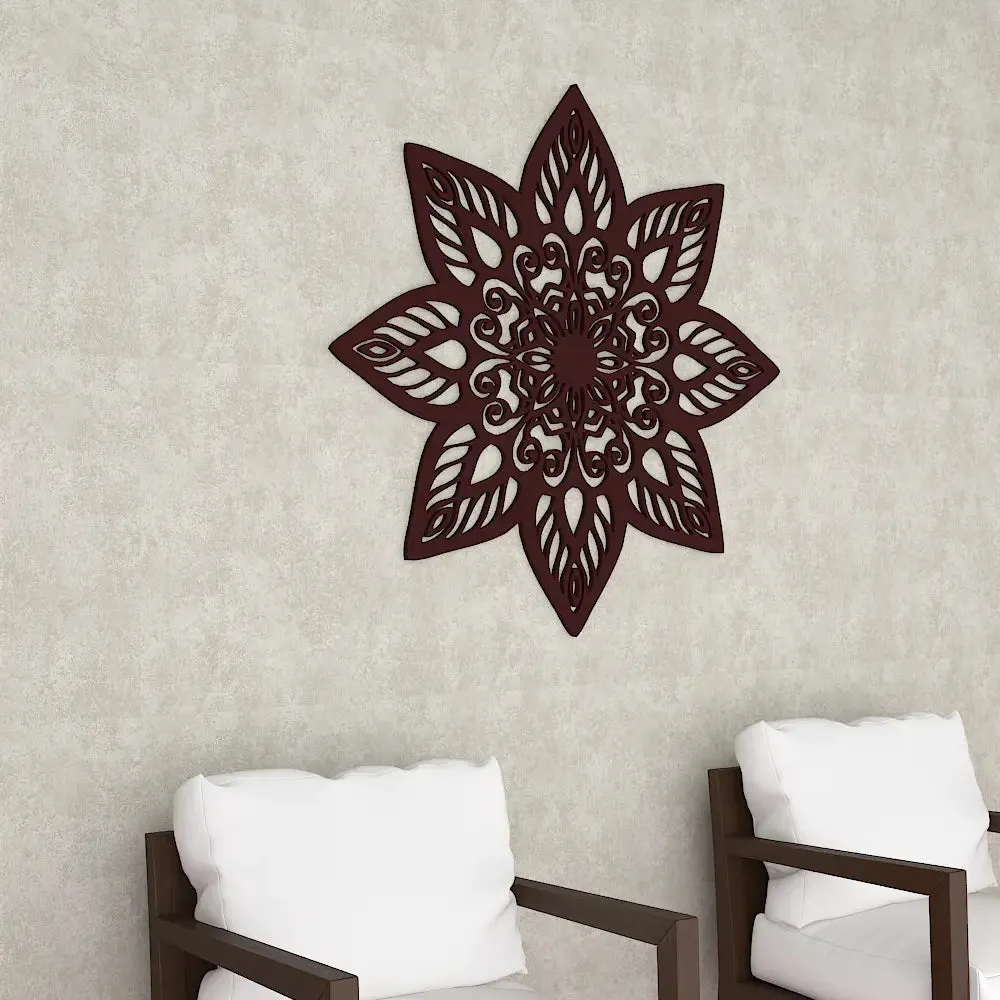 Beautiful Mandla Design Wooden Wall Hanging, Wooden Wall Decoration Medium(18 inch X 18inch)
