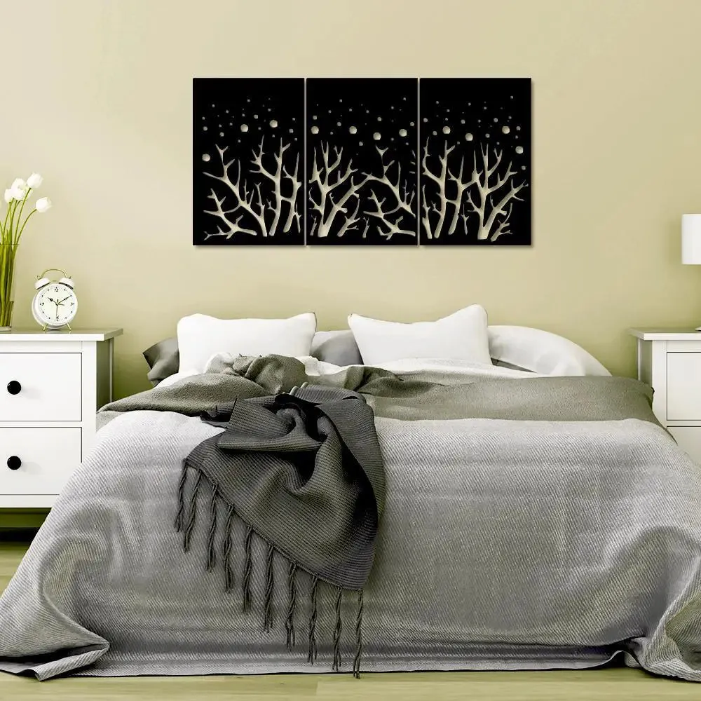 Beautiful Mdf Decorative in Black color Design Wooden Wall Hanging Medium(18 inch X 37 inch)