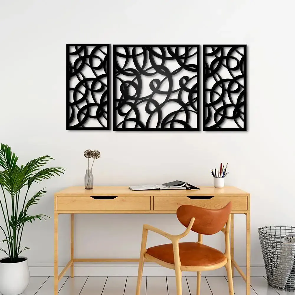 Beautiful Mdf Decorative in Black color Design Wooden Wall Hanging Medium(18 inch X 40 inch)