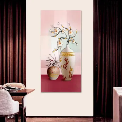 Beautiful Modern Flower Vase Canvas Printed Wall Painting