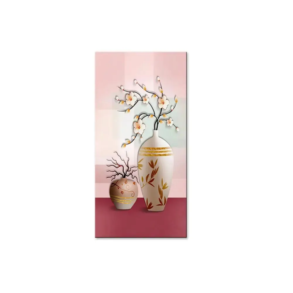 Beautiful Modern Flower Vase Canvas Printed Wall Painting With Frame