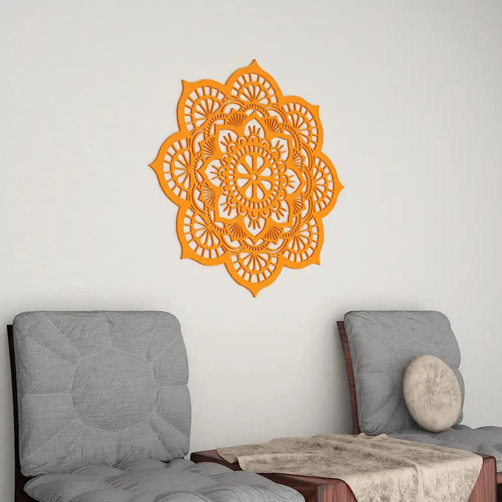 Beautiful Motif Wooden Wall Hanging, Living Room Wooden Wall Decoration Medium(18 inch X 18 inch)