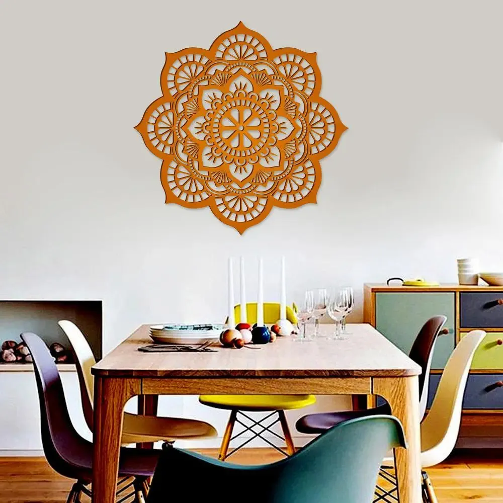 Beautiful Motif Wooden Wall Hanging, Living Room Wooden Wall Decoration Medium(18 inch X 18 inch)