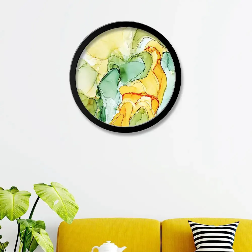 Beautiful Multicolor Abstract Art Round Shape Canvas wall Painting