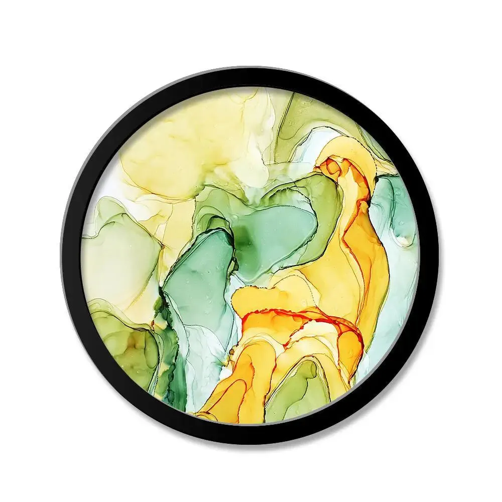 Beautiful Multicolor Abstract Art Round Shape Canvas wall Painting
