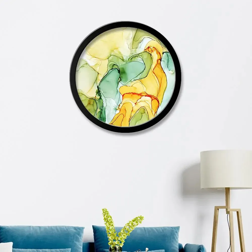 Beautiful Multicolor Abstract Art Round Shape Canvas wall Painting