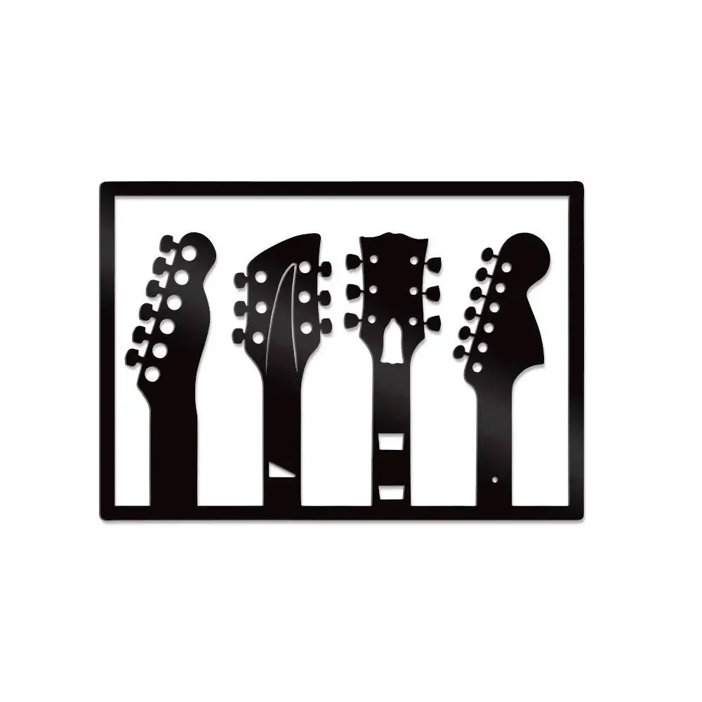 Beautiful Music Guitars Wooden Wall Hanging, Living Room Wooden Wall Decoration Medium(12 inch X 18inch)