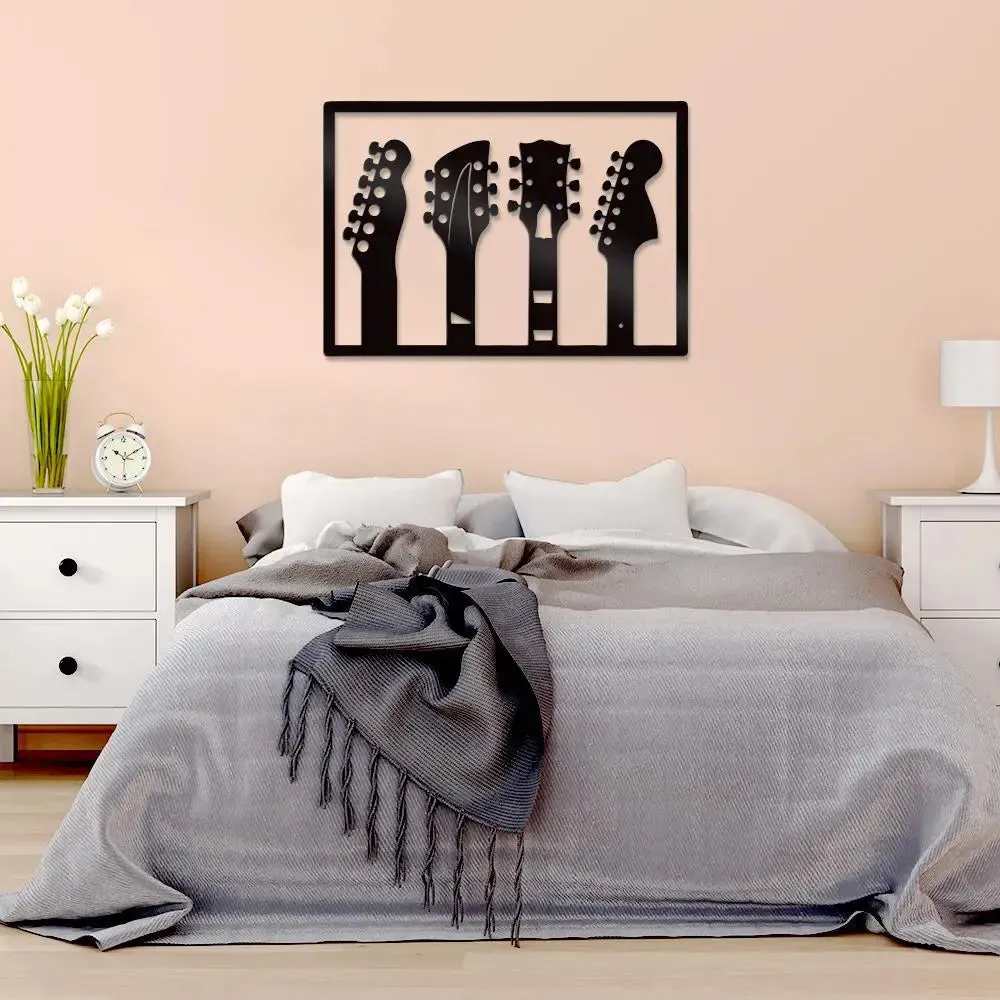 Beautiful Music Guitars Wooden Wall Hanging, Living Room Wooden Wall Decoration Medium(12 inch X 18inch)