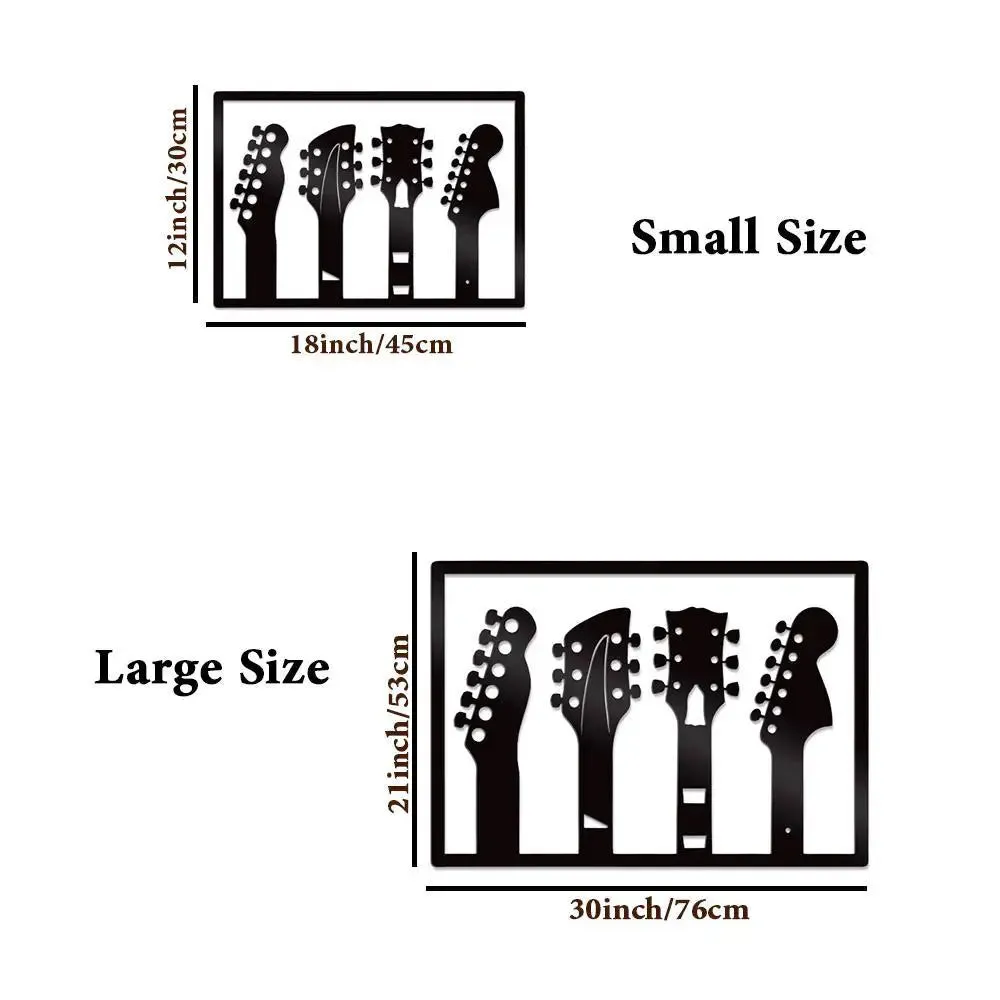 Beautiful Music Guitars Wooden Wall Hanging, Living Room Wooden Wall Decoration Medium(12 inch X 18inch)